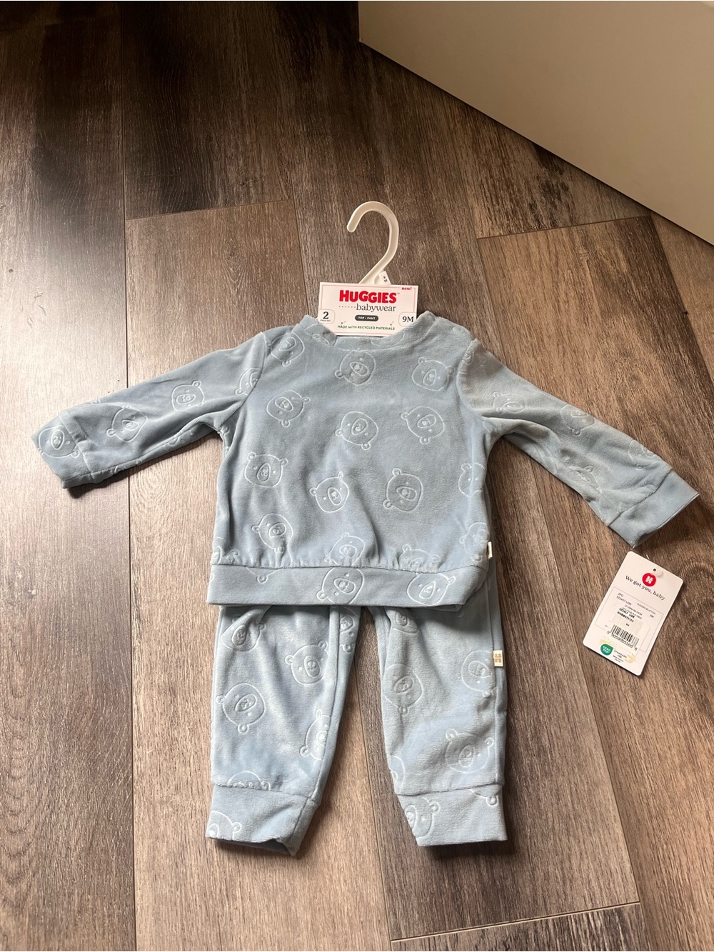 Huggies Babywear Blue Bear Kids Matching Set